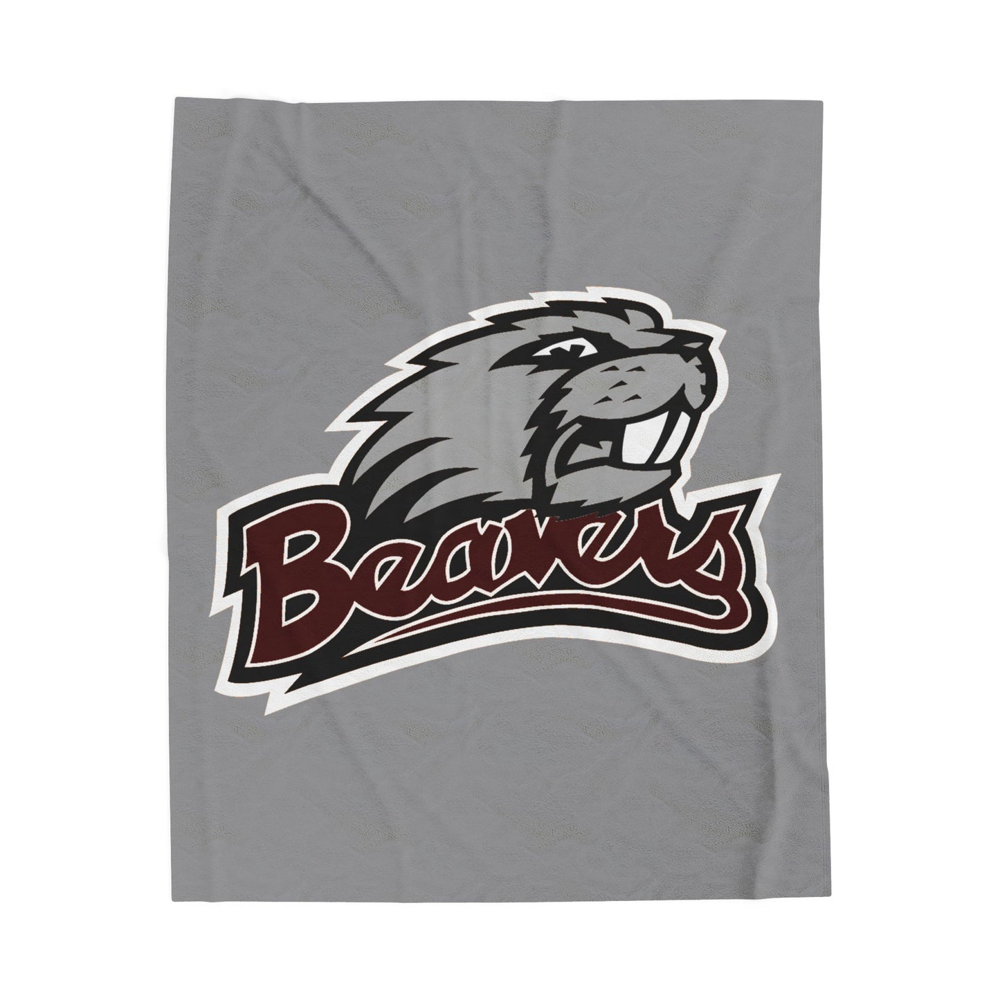 Beaver Velveteen Plush Blanket
