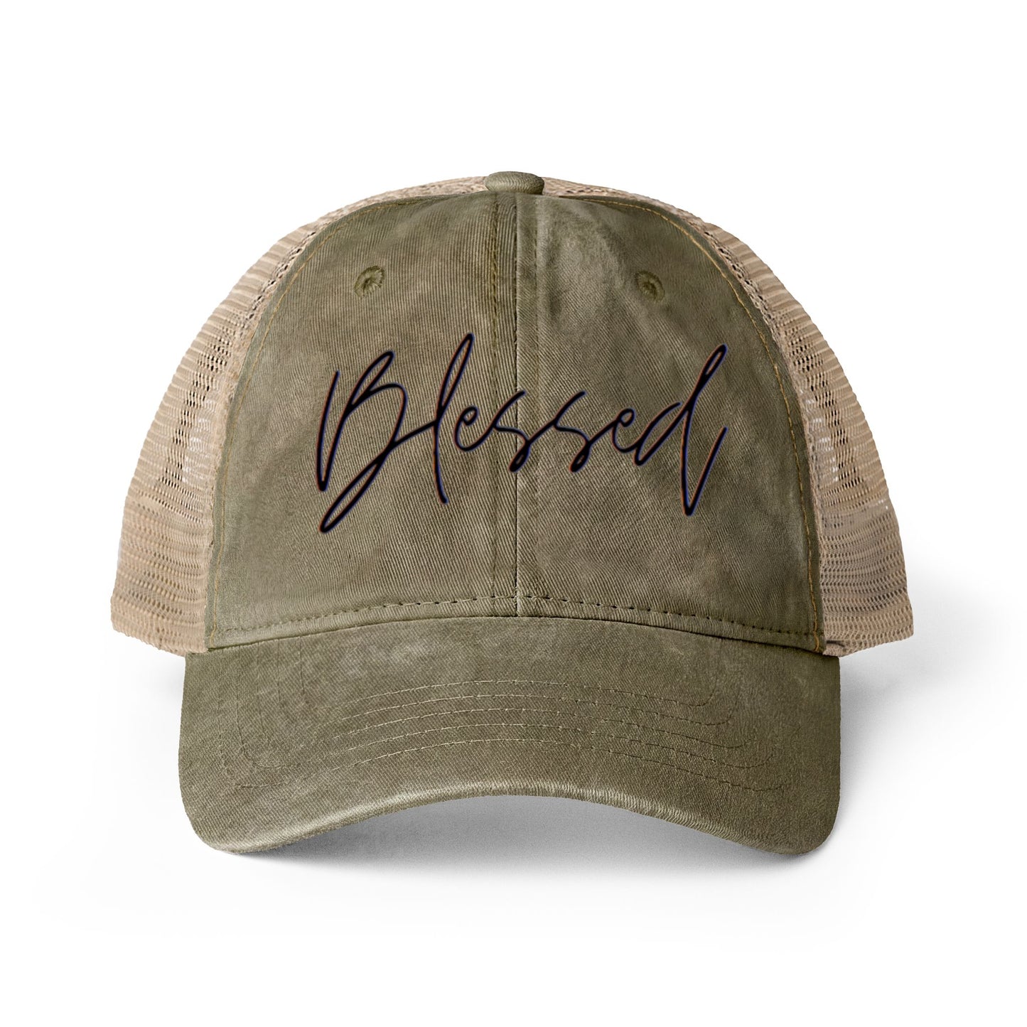 Blessed Women's Washed Mesh-Back Cap
