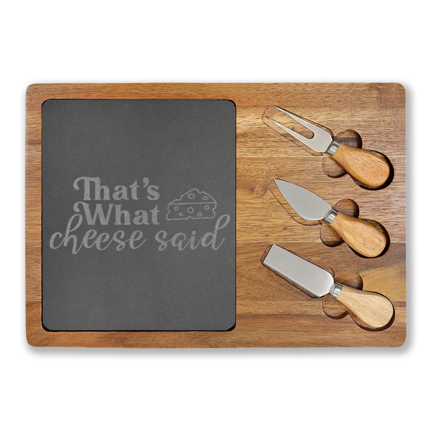 That's What Cheese Said Charcuterie Board (Engraving)
