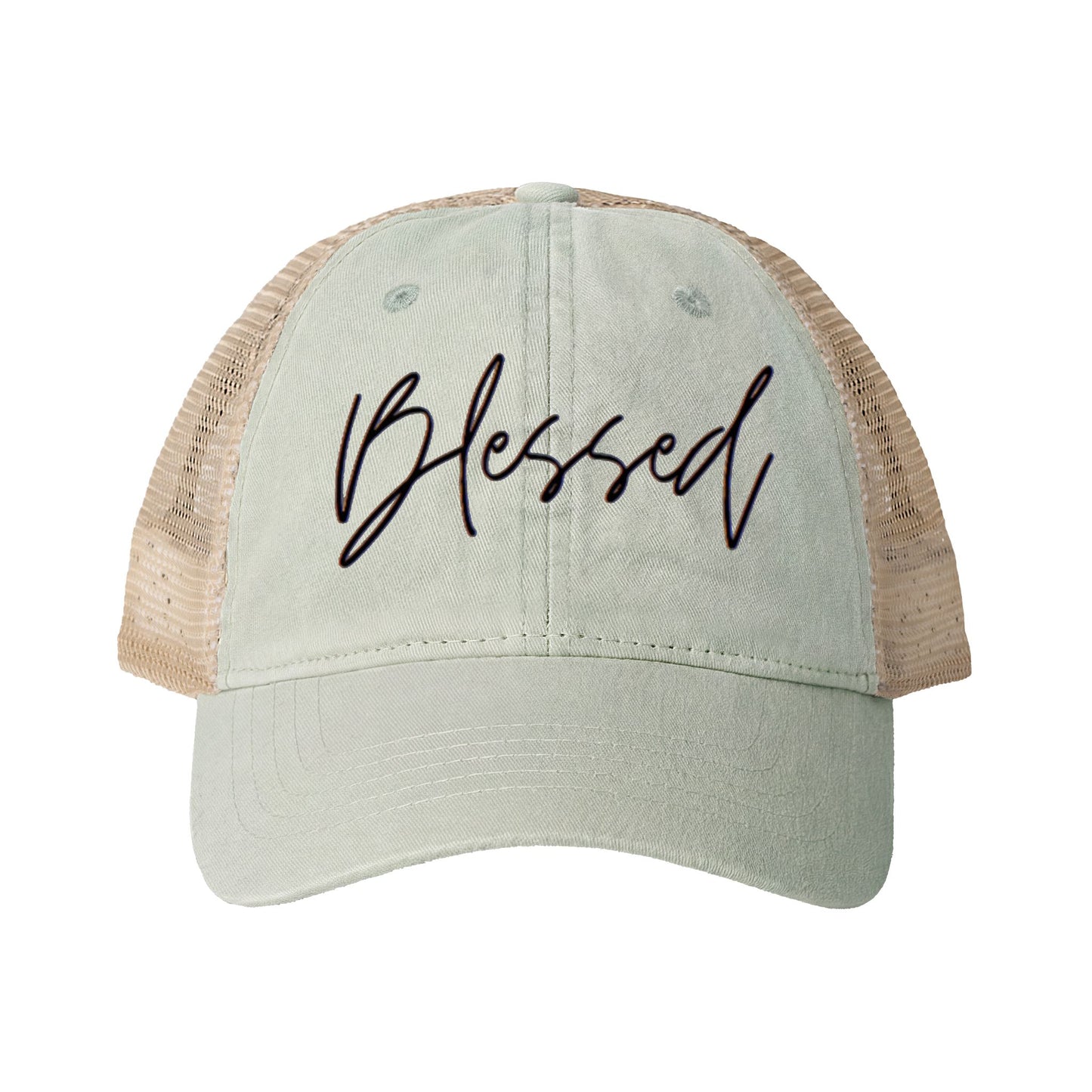 Blessed Women's Washed Mesh-Back Cap