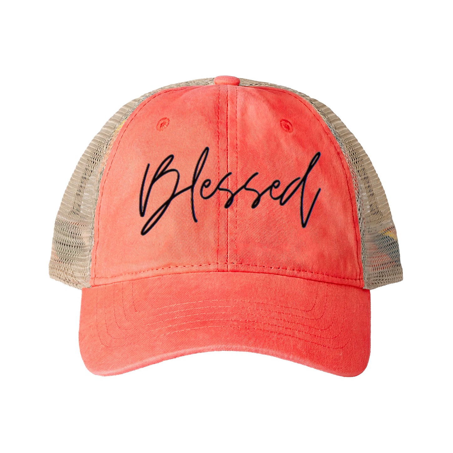 Blessed Women's Washed Mesh-Back Cap