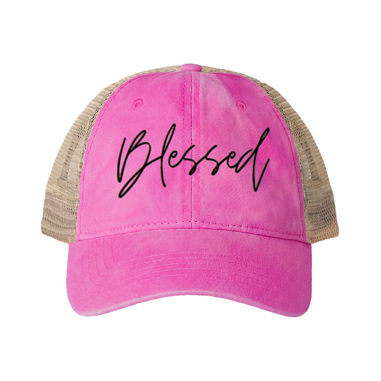 Blessed Women's Washed Mesh-Back Cap