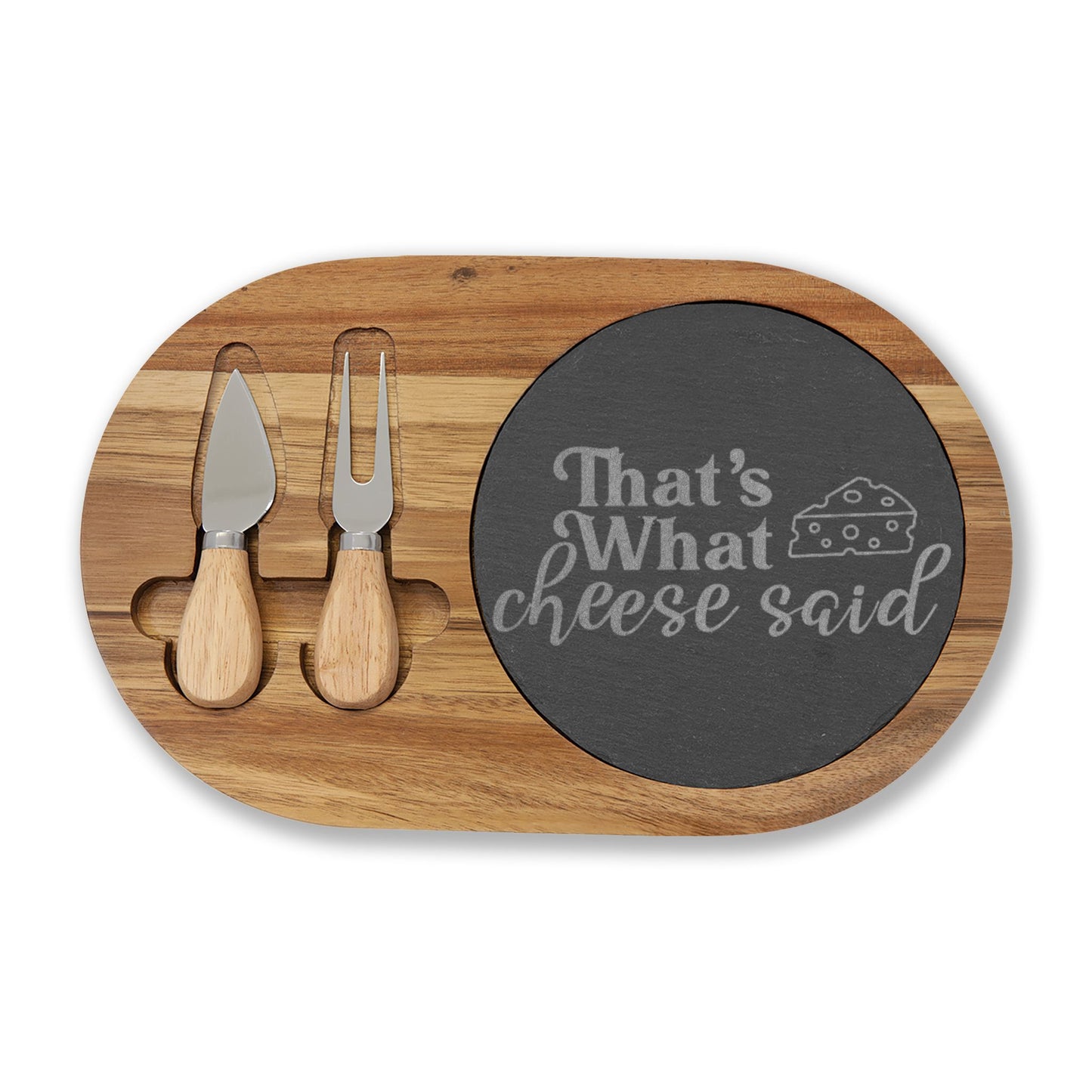 That's What Cheese Said Charcuterie Board (Engraving)