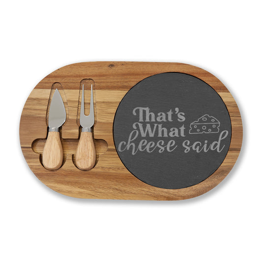 That's What Cheese Said Charcuterie Board (Engraving)