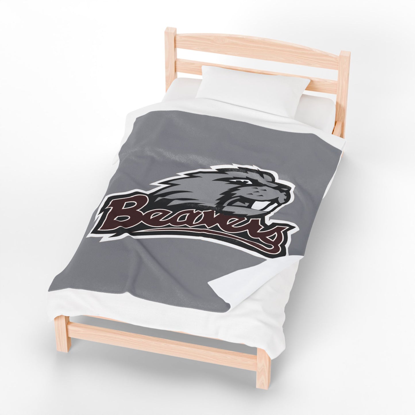 Beaver Velveteen Plush Blanket