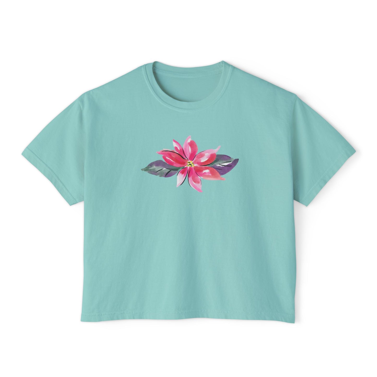 Pink Flower Women's Boxy Tee