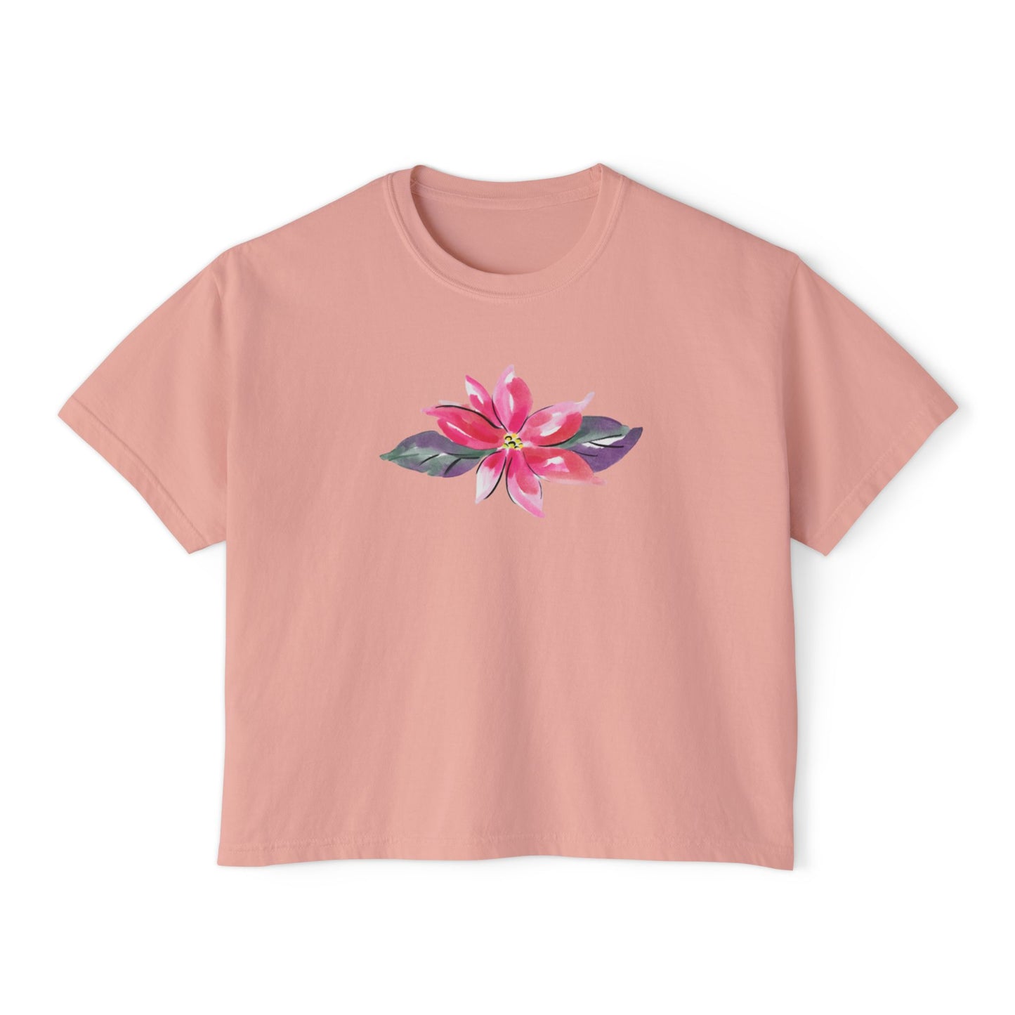 Pink Flower Women's Boxy Tee