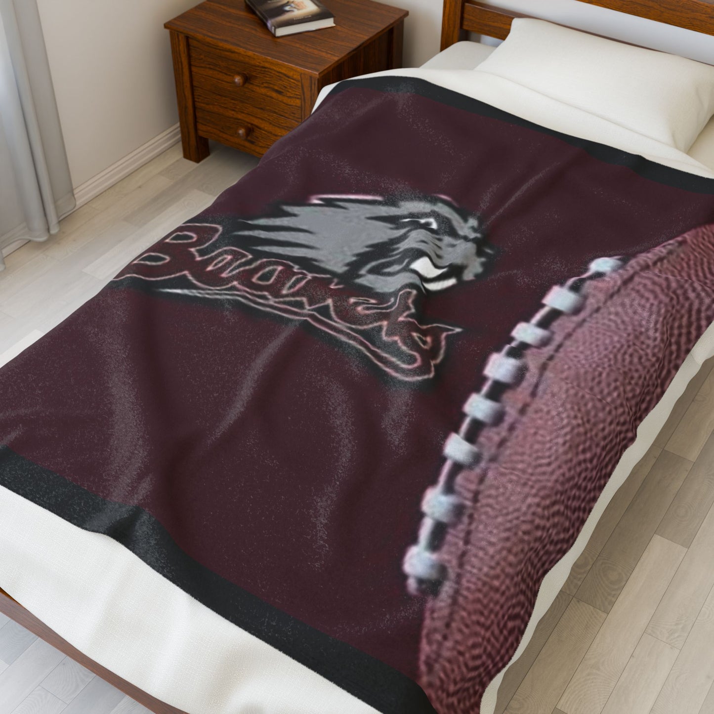 Beaver Nation Velveteen Plush Blanket