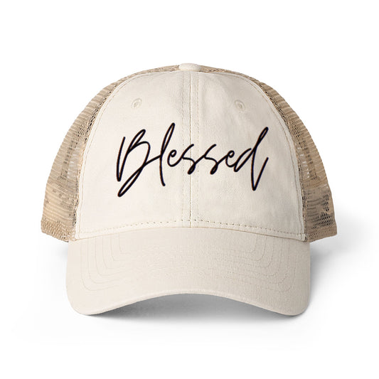 Blessed Women's Washed Mesh-Back Cap