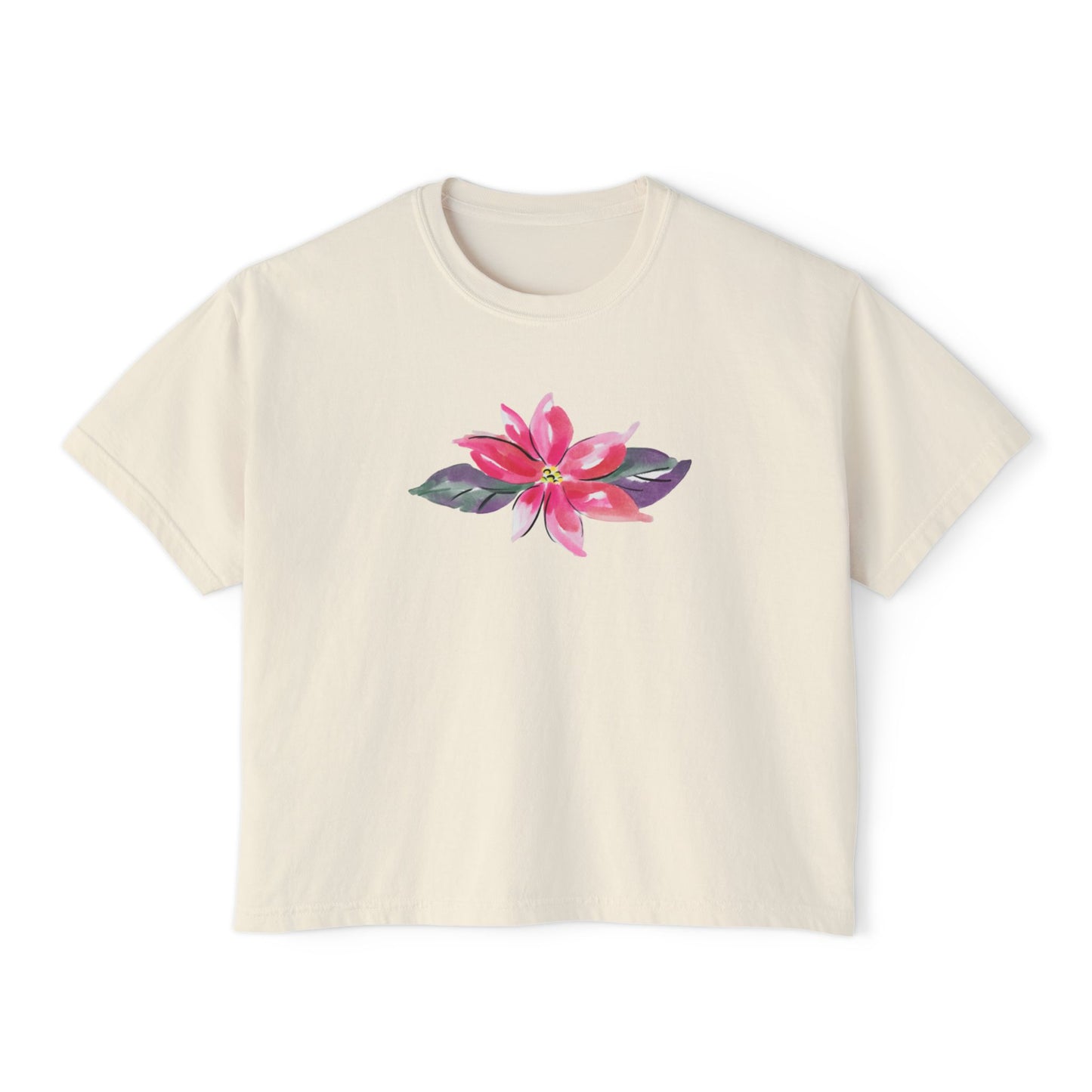 Pink Flower Women's Boxy Tee