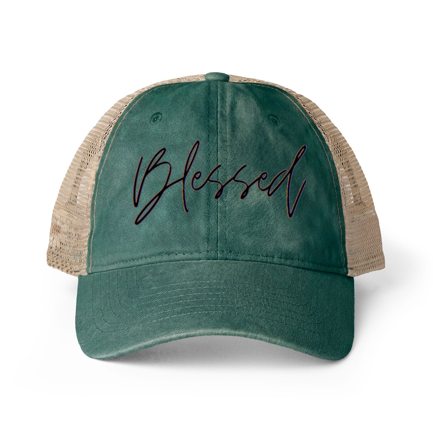 Blessed Women's Washed Mesh-Back Cap