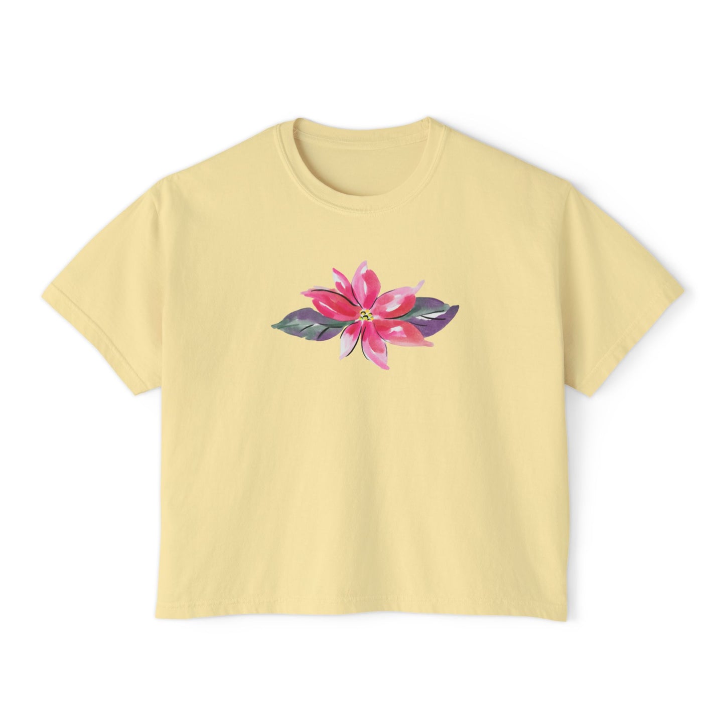 Pink Flower Women's Boxy Tee