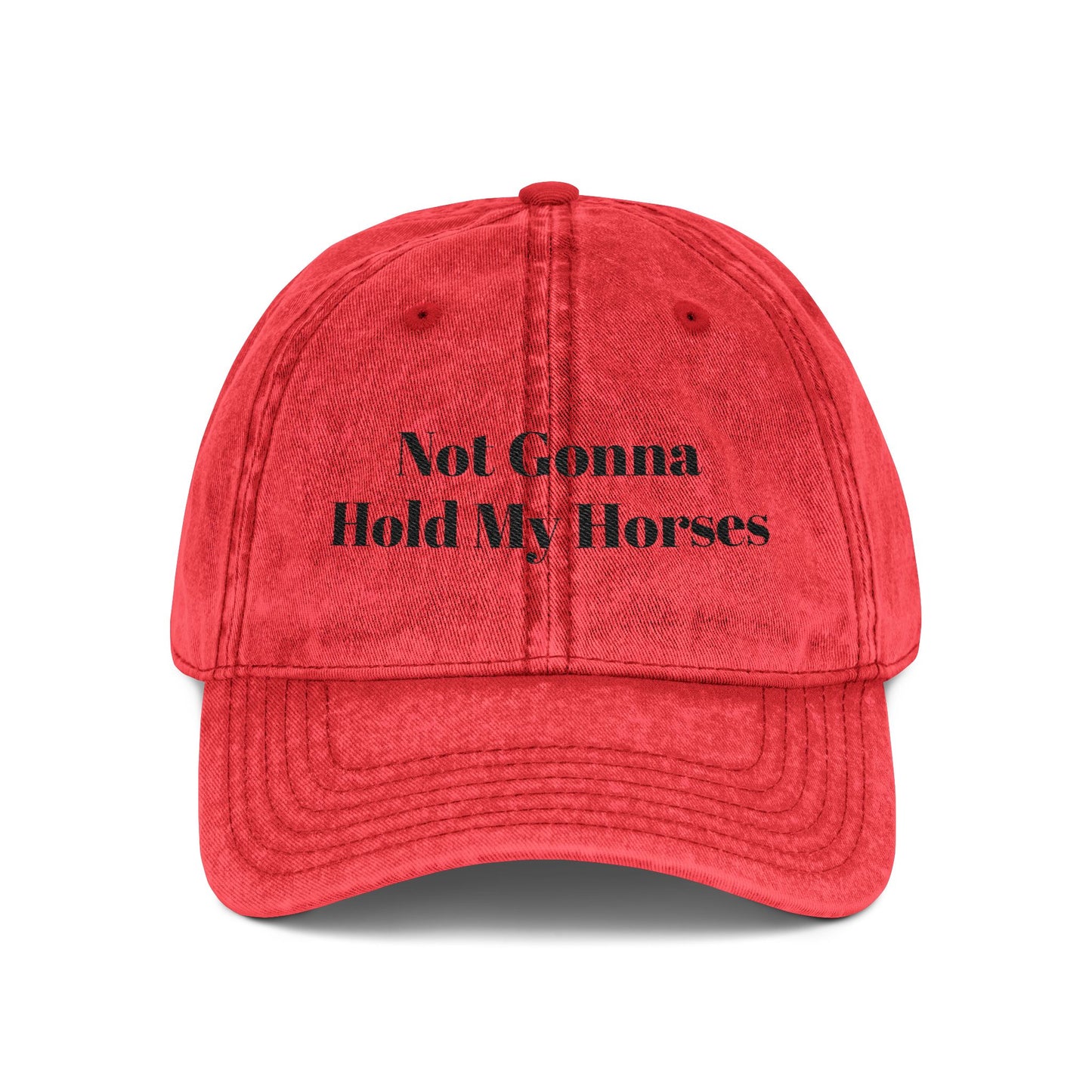 Not Gonna Hold My Horses Vintage Cap (Embroidery)