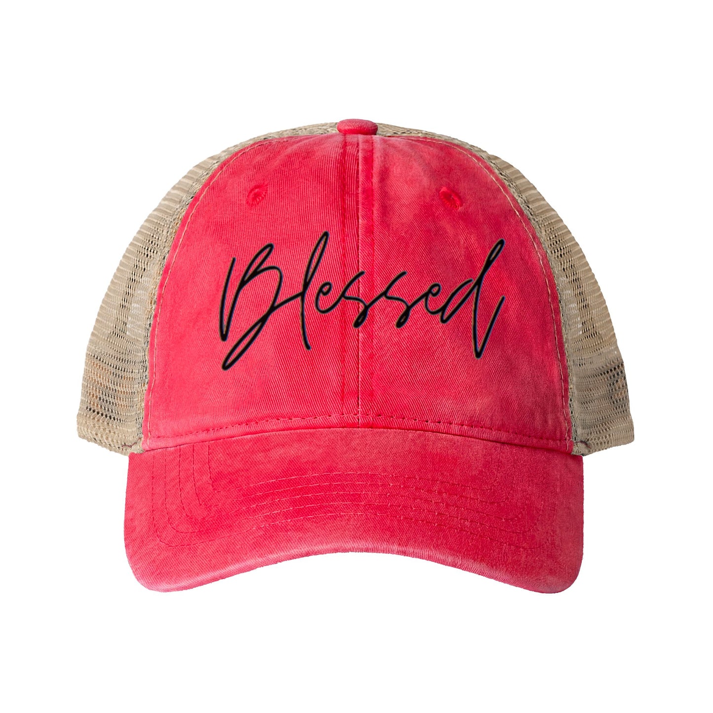 Blessed Women's Washed Mesh-Back Cap
